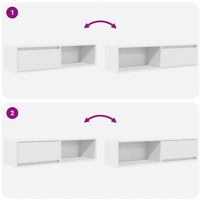 TV-Schränke 2 Stk. Weiß 100x31x25,5 cm Holzwerkstoff