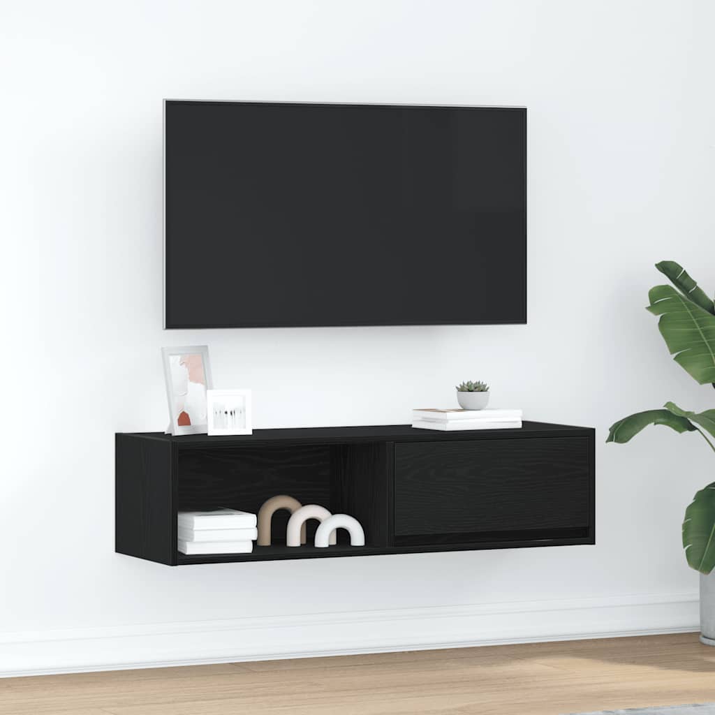 TV-skab Sort Eg Look 100x31x25,5 cm Træ Materiale