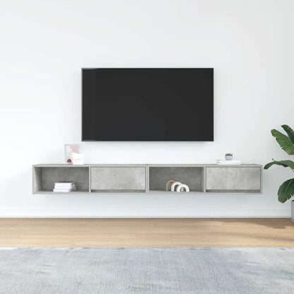 TV-Schränke 2 Stk. Betongrau 100x31x25,5 cm Holzwerkstoff
