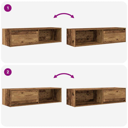 TV-Schrank Altholz-Optik 100x31x25,5 cm Holzwerkstoff