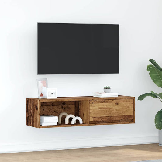 TV-Schrank Altholz-Optik 100x31x25,5 cm Holzwerkstoff