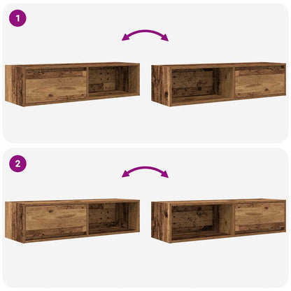 TV-Schränke 2 Stk. Altholz-Optik 100x31x25,5 cm Holzwerkstoff