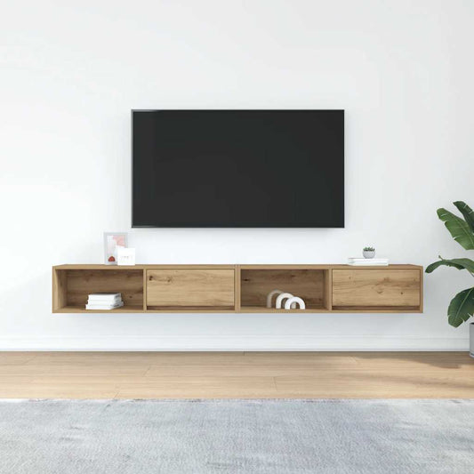 TV-Schränke 2 Stk. Artisan-Eiche 100x31x25,5 cm Holzwerkstoff