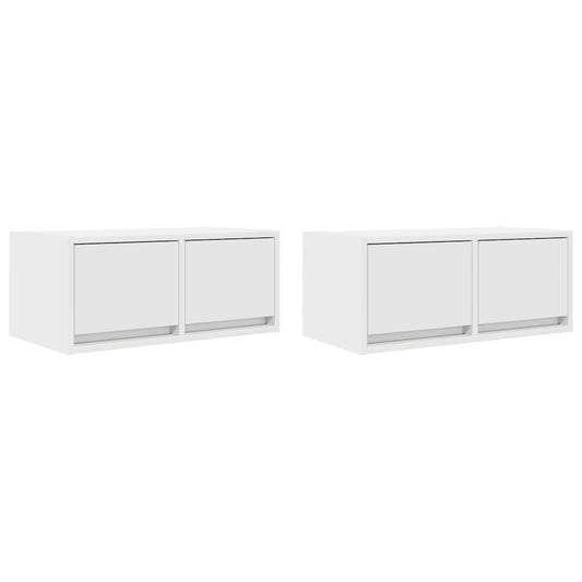 TV-Schränke 2 Stk. Weiß 60x31x25,5 cm Holzwerkstoff