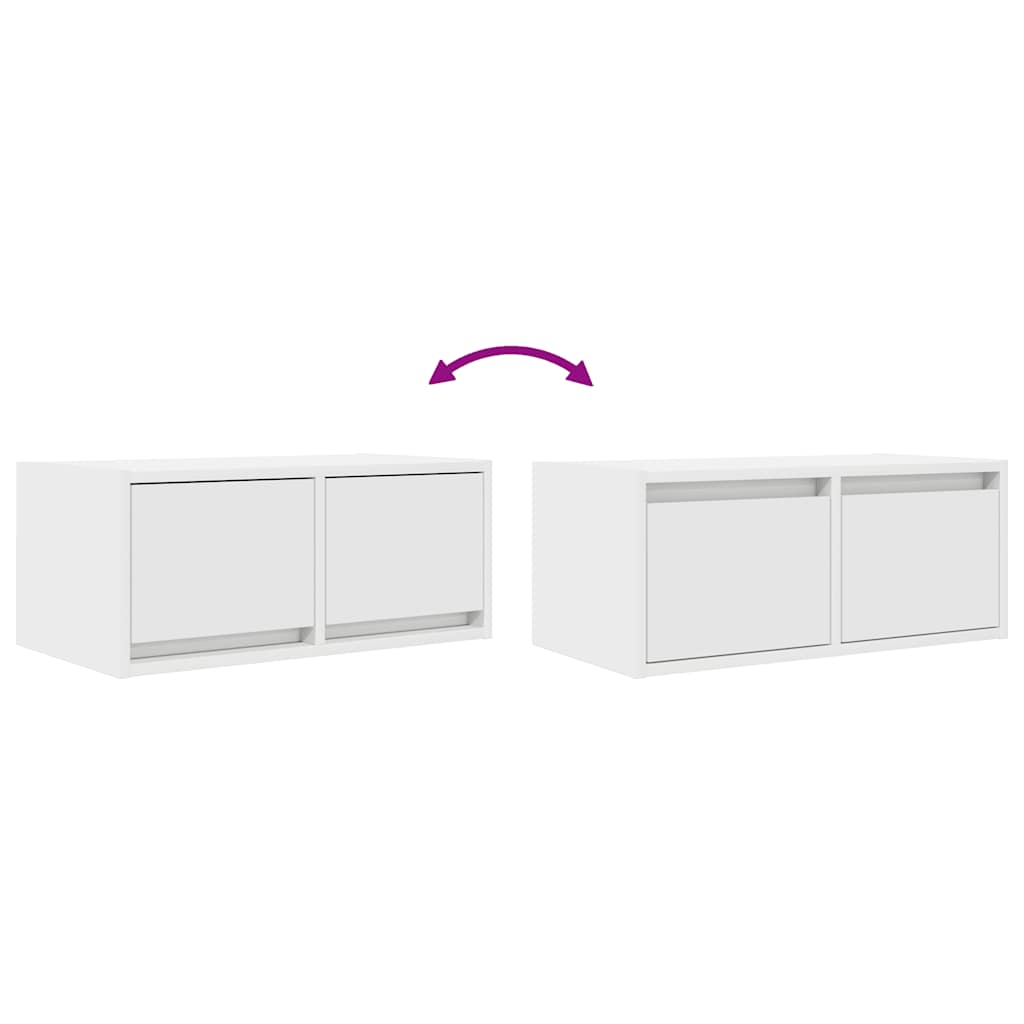 TV-Schränke 2 Stk. Weiß 60x31x25,5 cm Holzwerkstoff
