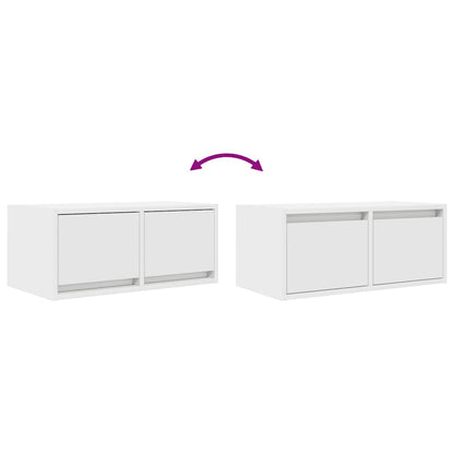 TV-Schränke 2 Stk. Weiß 60x31x25,5 cm Holzwerkstoff