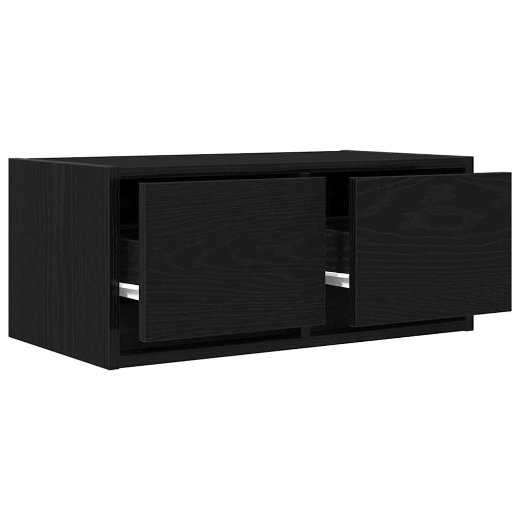 TV-Schränke 2 Stk. Schwarz Eichen-Optik 60x31x25,5 cm