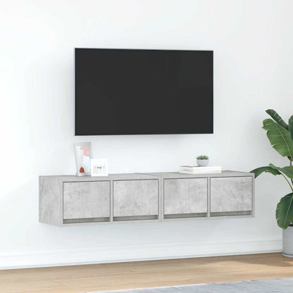 TV-Schränke 2 Stk. Betongrau 60x31x25,5 cm Holzwerkstoff