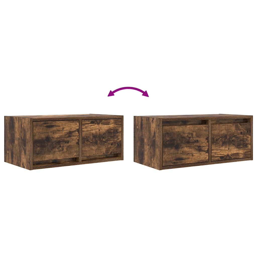 TV-Schränke 2 Stk. Räuchereiche 60x31x25,5 cm Holzwerkstoff