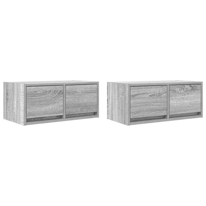 TV-Schränke 2 Stk. Grau Sonoma 60x31x25,5 cm Holzwerkstoff