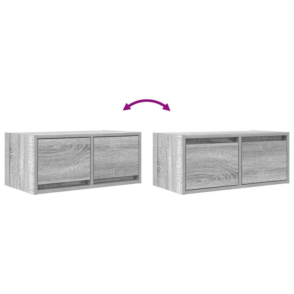 TV-Schränke 2 Stk. Grau Sonoma 60x31x25,5 cm Holzwerkstoff