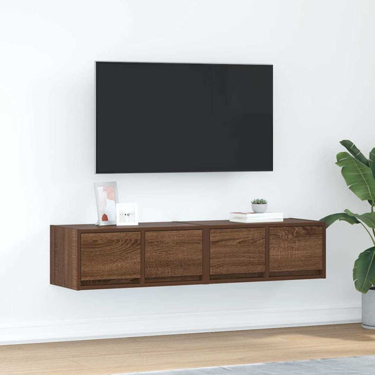 TV-Schränke 2 Stk. Braun Eichen-Optik 60x31x25,5 cm