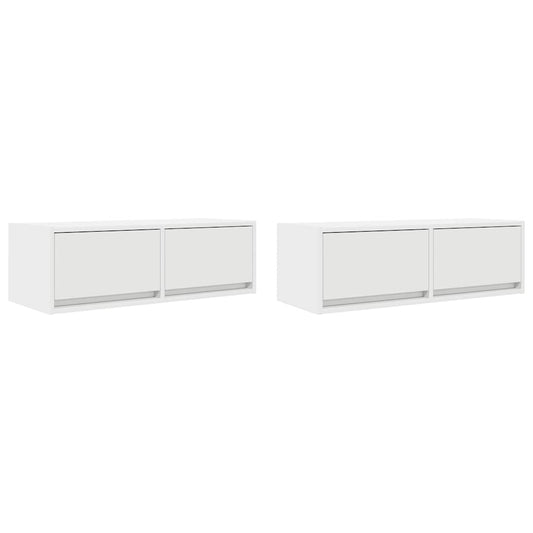 TV-Schränke 2 Stk. Weiß 80x31x25,5 cm Holzwerkstoff