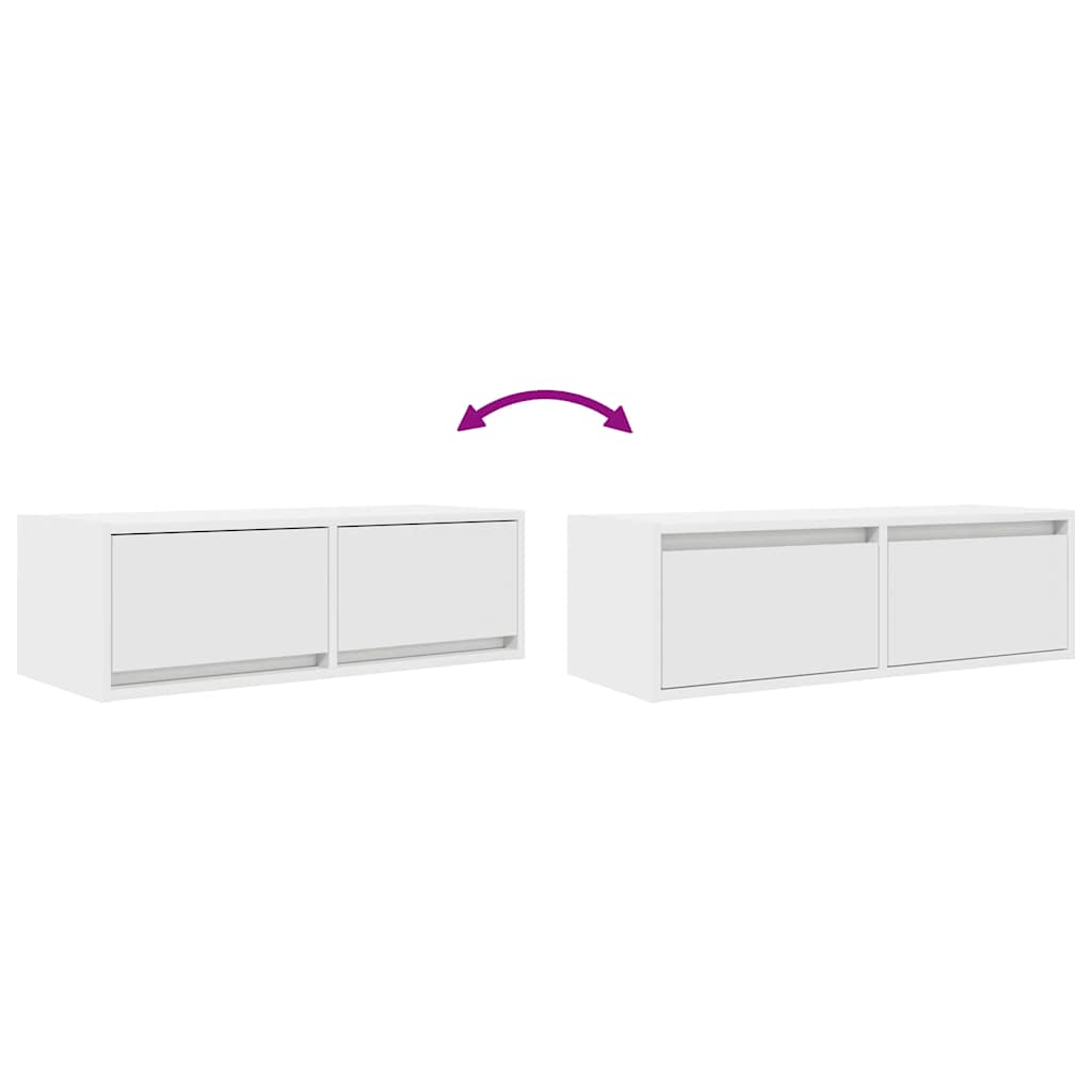 TV-Schränke 2 Stk. Weiß 80x31x25,5 cm Holzwerkstoff