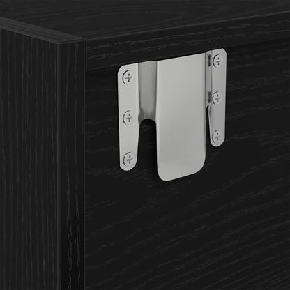 TV-Schrank Schwarz Eichen-Optik 80x31x25,5 cm Holzwerkstoff