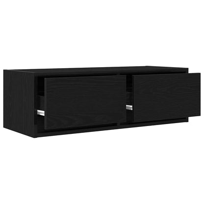 TV-Schränke 2 Stk. Schwarz Eichen-Optik 80x31x25,5 cm