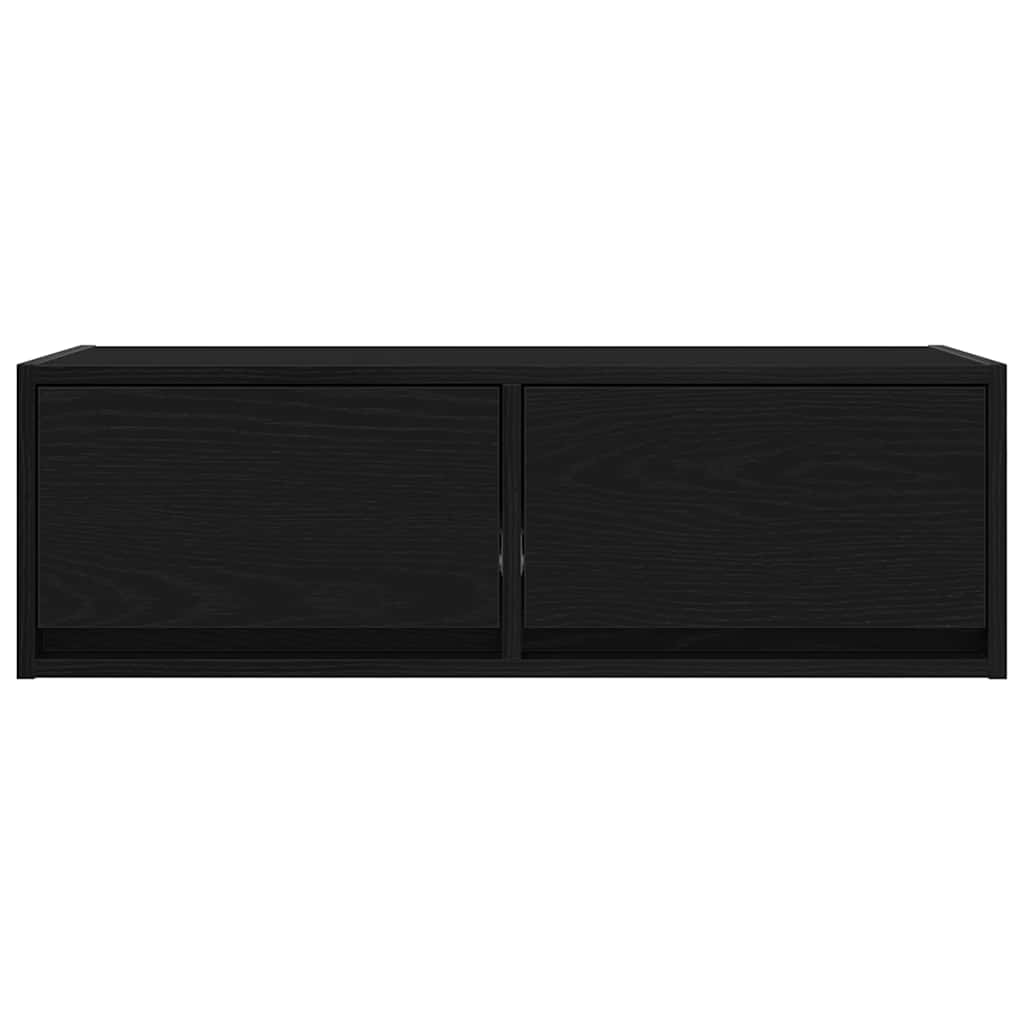 TV-Schränke 2 Stk. Schwarz Eichen-Optik 80x31x25,5 cm
