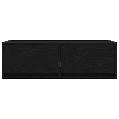 TV-Schränke 2 Stk. Schwarz Eichen-Optik 80x31x25,5 cm