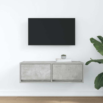 TV-Schrank Betongrau 80x31x25,5 cm Holzwerkstoff