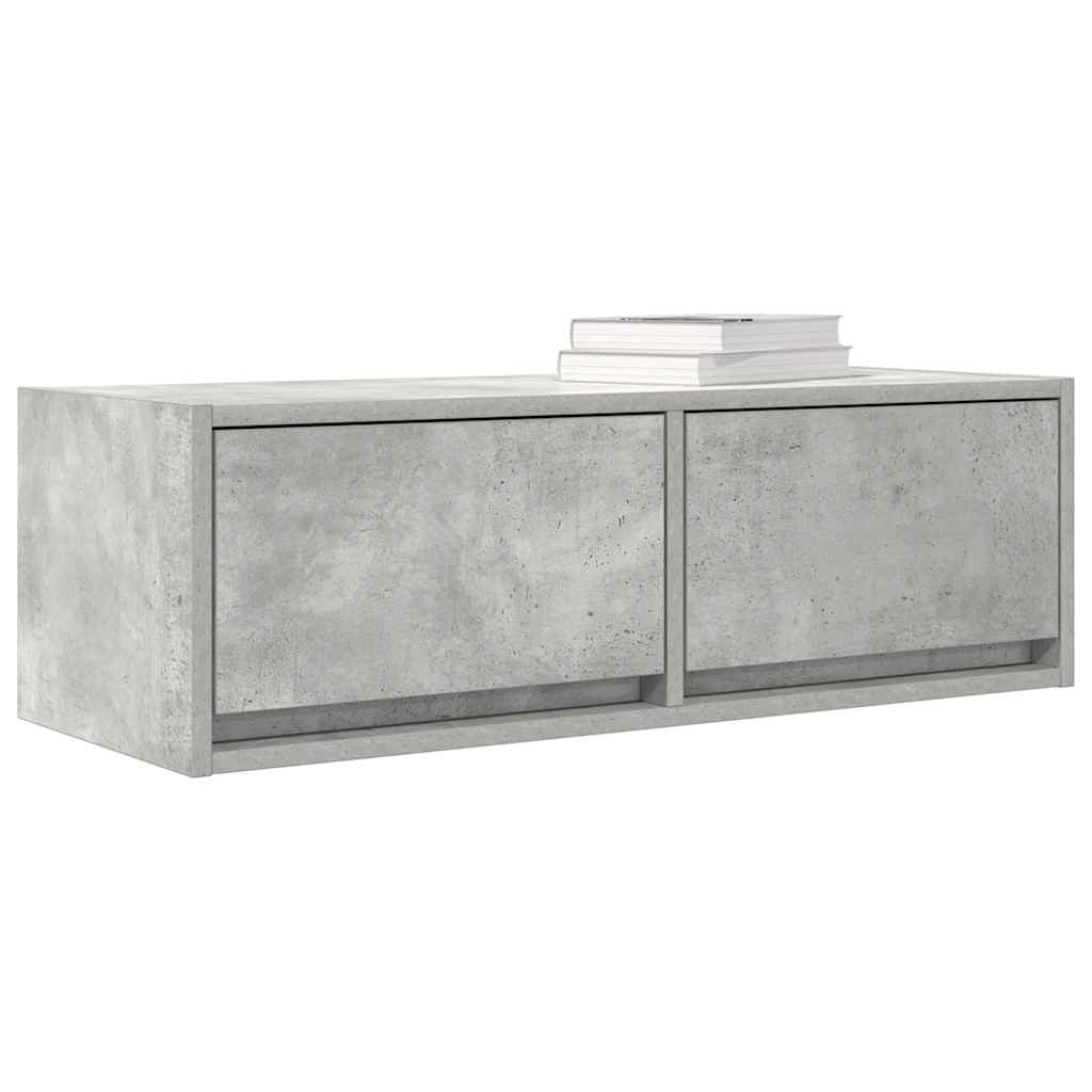 TV-Schränke 2 Stk. Betongrau 80x31x25,5 cm Holzwerkstoff