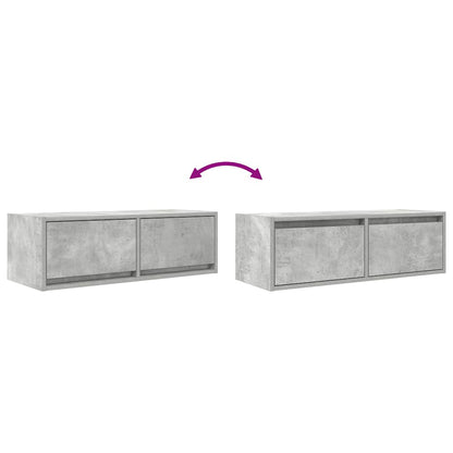 TV-Schränke 2 Stk. Betongrau 80x31x25,5 cm Holzwerkstoff