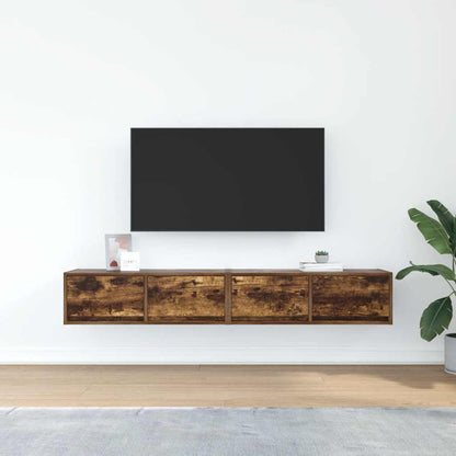 TV-Schränke 2 Stk. Räuchereiche 80x31x25,5 cm Holzwerkstoff