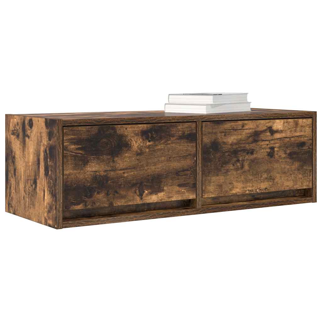 TV-Schränke 2 Stk. Räuchereiche 80x31x25,5 cm Holzwerkstoff
