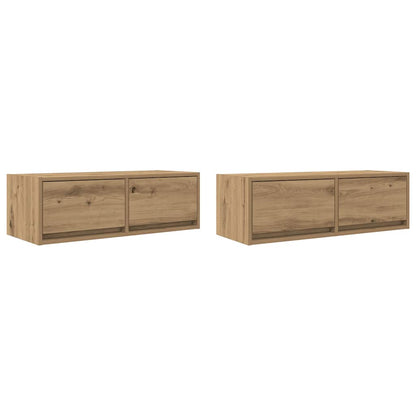 TV-Schränke 2 Stk. Artisan-Eiche 80x31x25,5 cm Holzwerkstoff