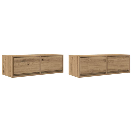 TV-Schränke 2 Stk. Artisan-Eiche 80x31x25,5 cm Holzwerkstoff