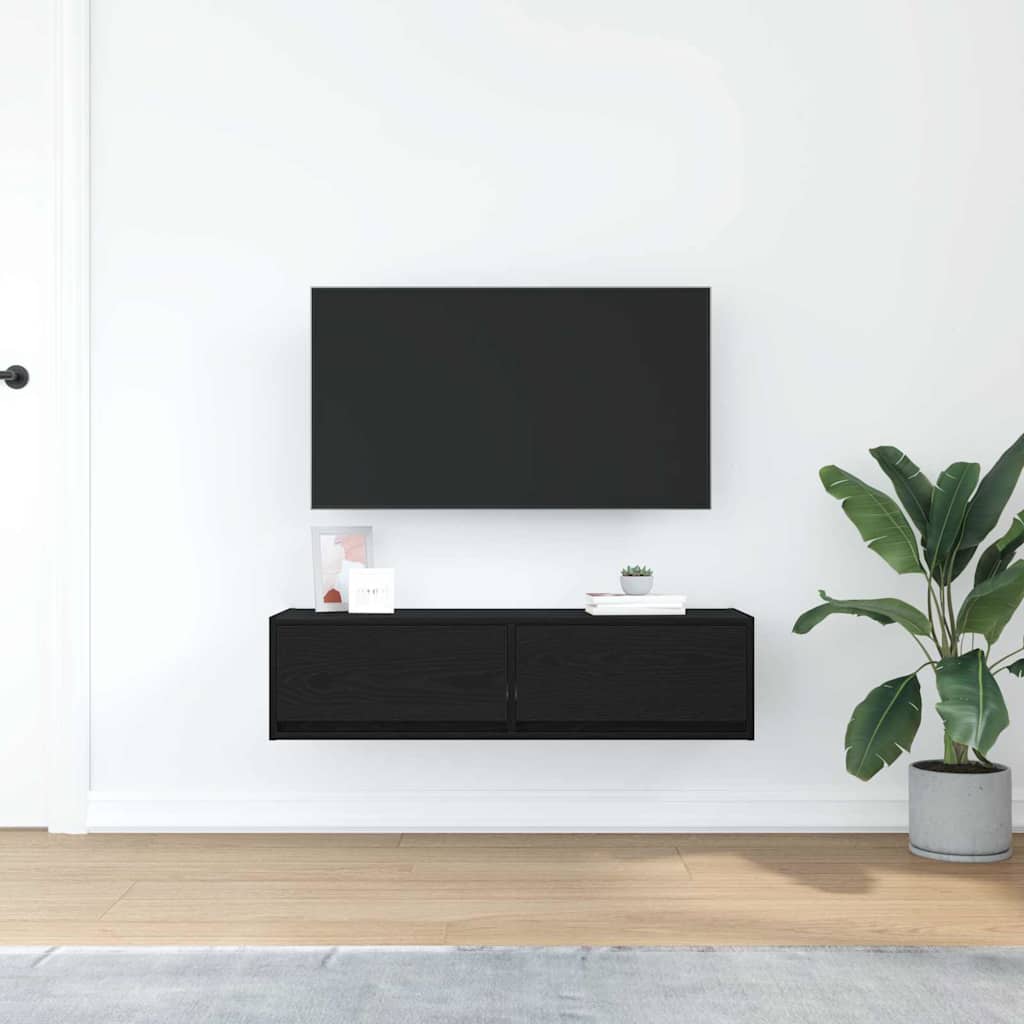 TV-Schränk Schwarze Eiche 100 x 31 x 25,5 cm Holzwerkstoff