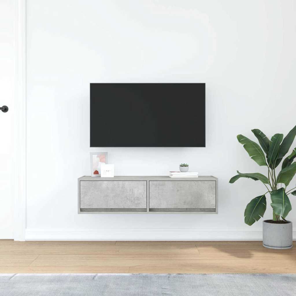 TV-Schränk Betongrau 100 x 31 x 25,5 cm Holzwerkstoff