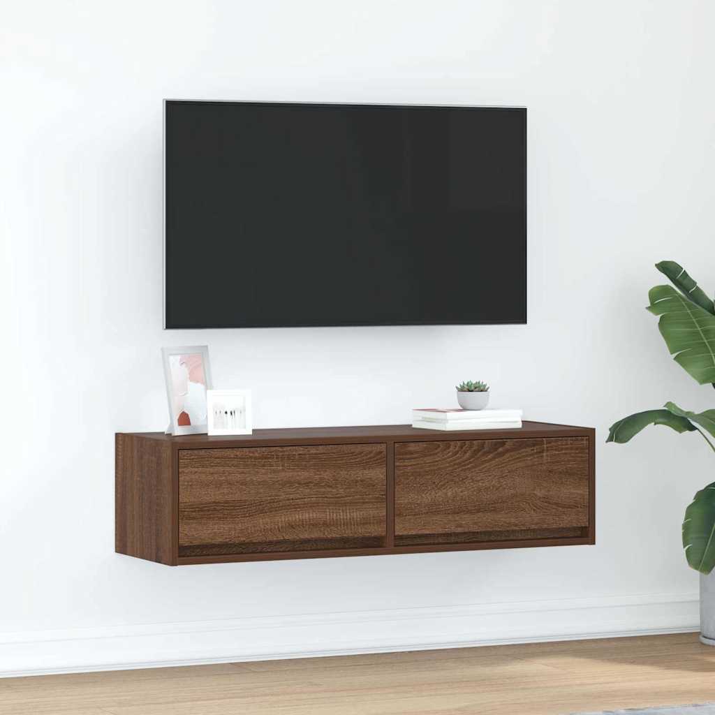 TV-Schränk Braune Eiche 100 x 31 x 25,5 cm Holzwerkstoff