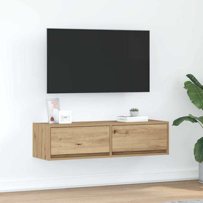 TV-Schränk Eiche handwerklich 100 x 31 x 25,5 cm Holzwerkstoff