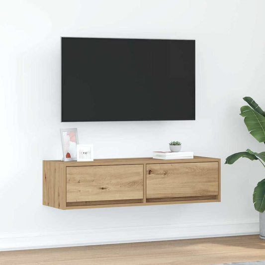 TV-Schränk Eiche handwerklich 100 x 31 x 25,5 cm Holzwerkstoff