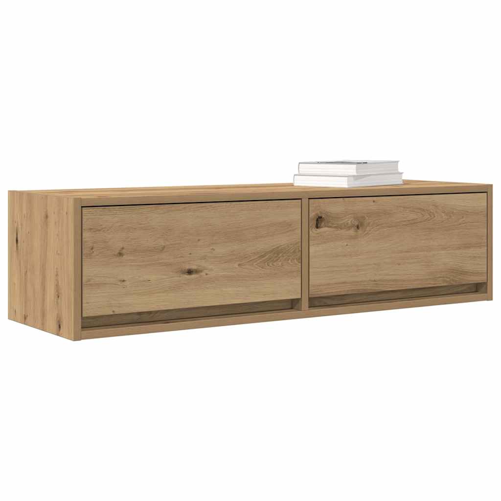 TV-Schränk Eiche handwerklich 100 x 31 x 25,5 cm Holzwerkstoff
