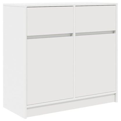 Sideboard mit Schublade Weiß 80x34x76 cm Holzwerkstoff