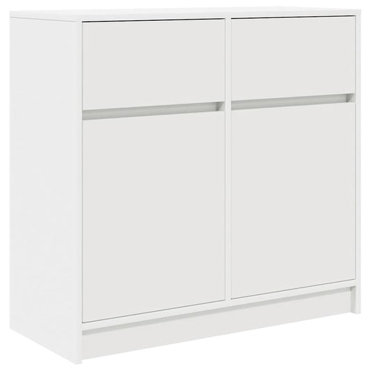 Sideboard mit Schublade Weiß 80x34x76 cm Holzwerkstoff