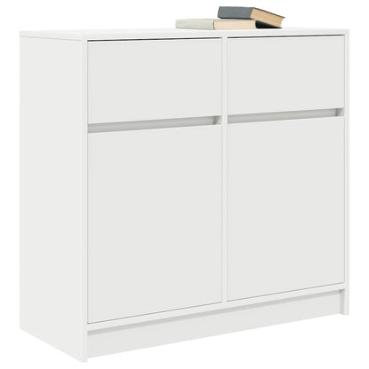 Sideboard mit Schublade Weiß 80x34x76 cm Holzwerkstoff