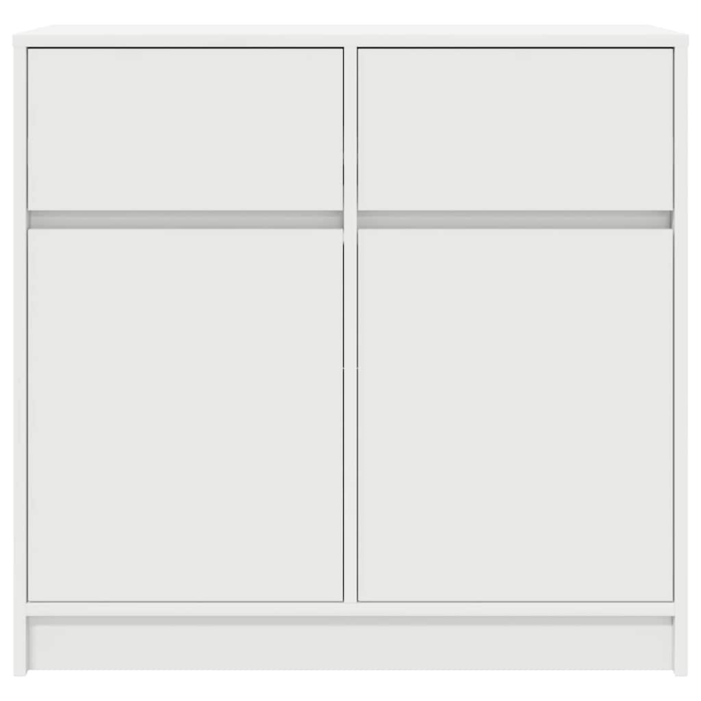 Sideboard mit Schublade Weiß 80x34x76 cm Holzwerkstoff