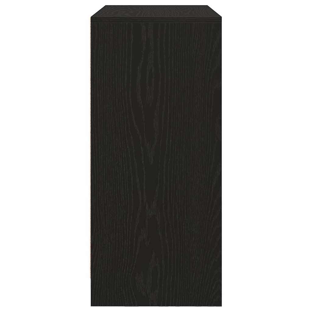 Sideboard mit Schublade Schwarz Eichen-Optik 80x34x76 cm