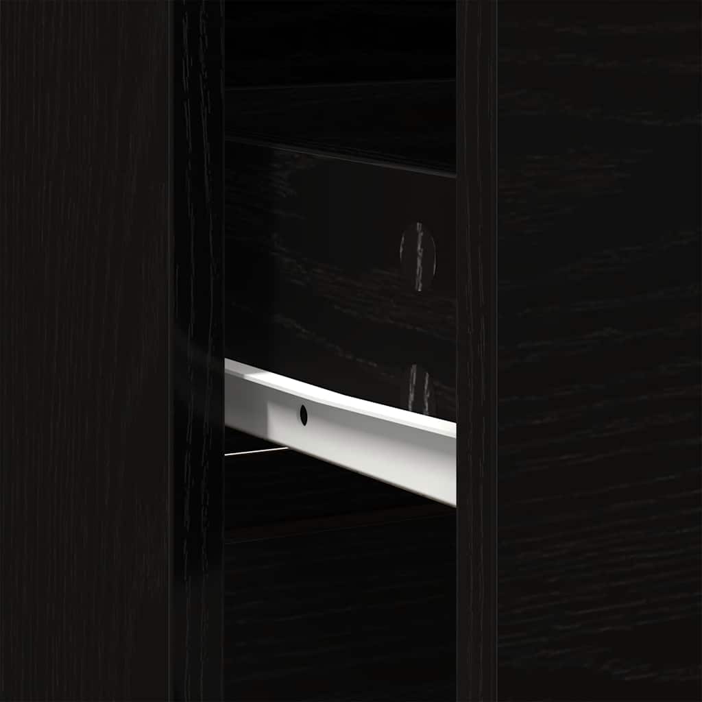 Sideboard mit Schublade Schwarz Eichen-Optik 80x34x76 cm