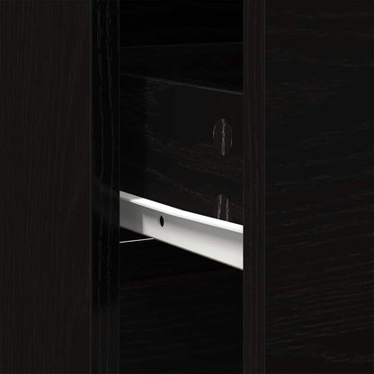 Sideboard mit Schublade Schwarz Eichen-Optik 80x34x76 cm