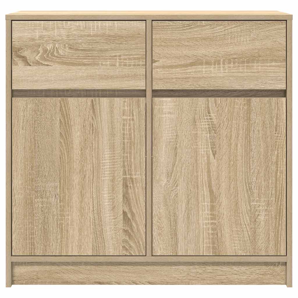 Skænk med skuffe Sonoma eg 80x34x76 cm træmateriale