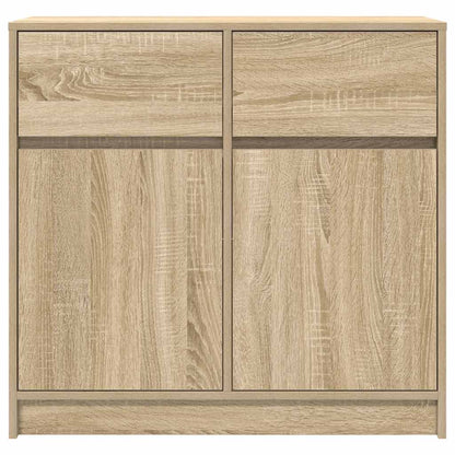 Skænk med skuffe Sonoma eg 80x34x76 cm træmateriale