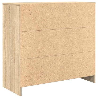 Skænk med skuffe Sonoma eg 80x34x76 cm træmateriale