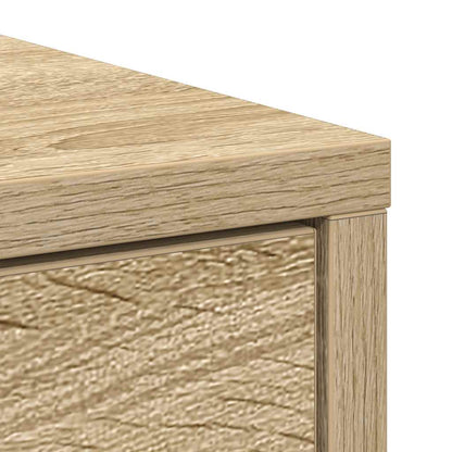Skænk med skuffe Sonoma eg 80x34x76 cm træmateriale
