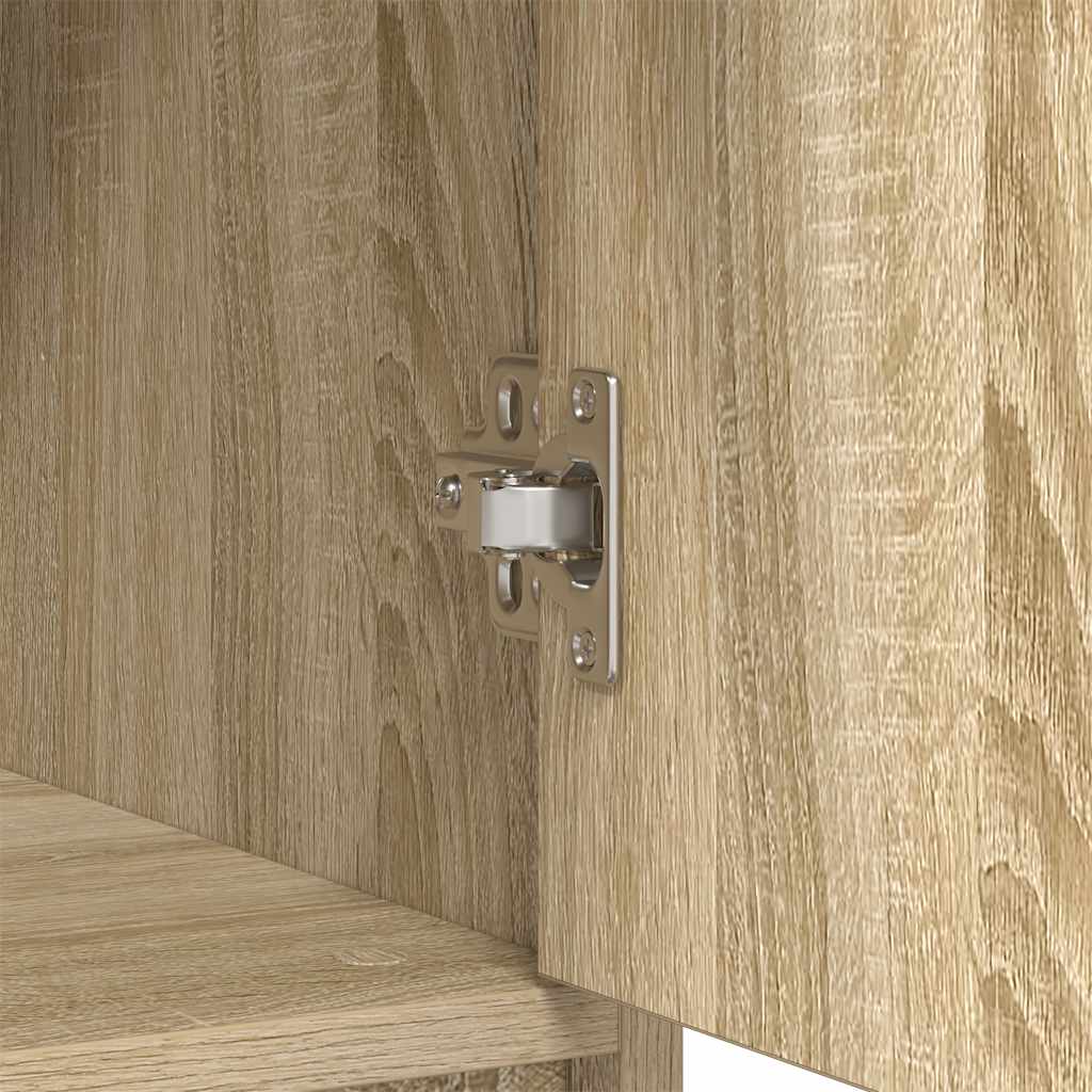 Skænk med skuffe Sonoma eg 80x34x76 cm træmateriale
