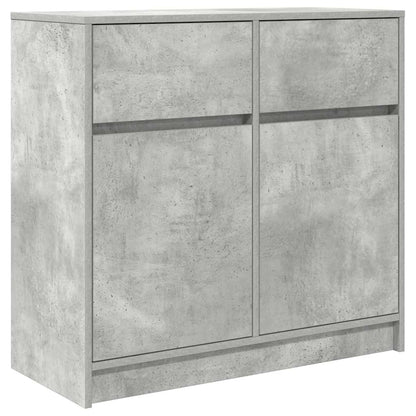 Sideboard mit Schublade Betongrau 80x34x76 cm Holzwerkstoff