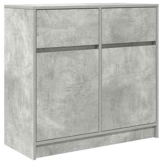 Sideboard mit Schublade Betongrau 80x34x76 cm Holzwerkstoff