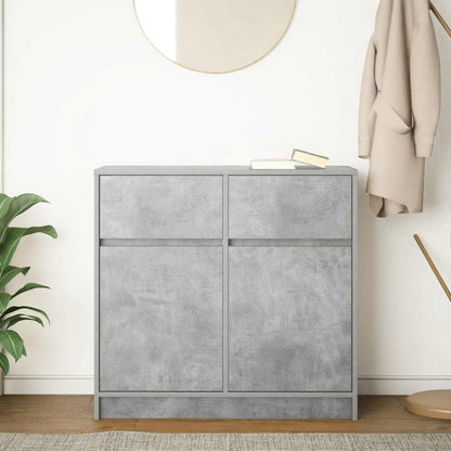 Sideboard mit Schublade Betongrau 80x34x76 cm Holzwerkstoff